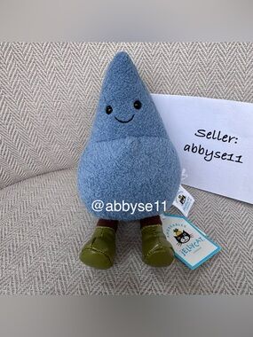 Jellycat Amuseables Happy Raindrop - Authentic - Brand New With Tags - Fast Ship